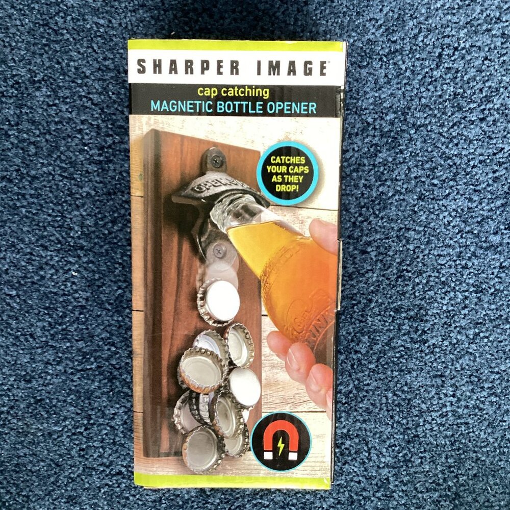 Sharper Image Cap Catching Magnetic Bottle Opener